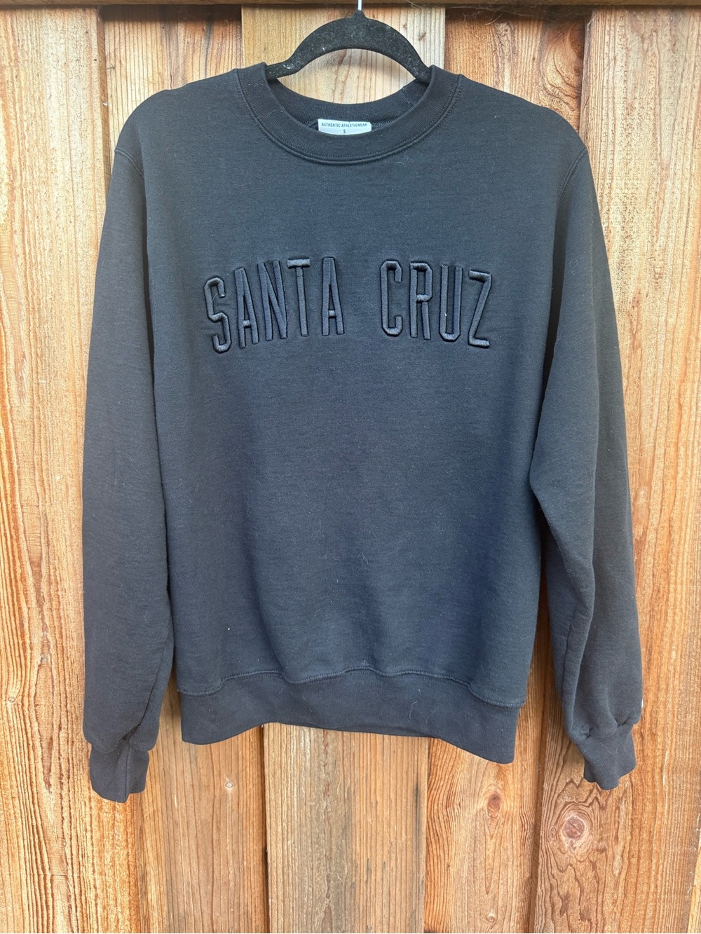 Champion Black Santa Cruz Embroidered Crewneck Sweater